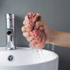 Microfiber Soft Quick Dry Cleaning Bowknot Hand Towels Rieworkes