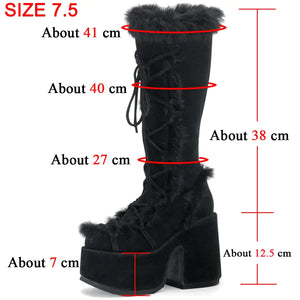 Chunky High Heeled Winter Boots Rieworkes