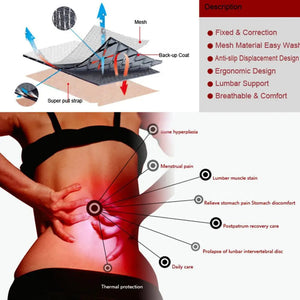 Magnetic Therapy Back Waist Support Belt Rieworkes
