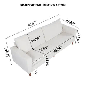 Beige Linen Sofa Rieworkes