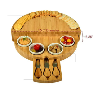 Bamboo Cheese Plate Wooden Breadboard Rieworkes