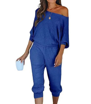Off-the-shoulder Long Sleeve Pullover Rieworkes