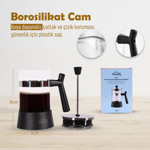 Any Morning French Press Coffee and Tea Maker, 600 ml – 3 Cups, 20 oz Rieworkes