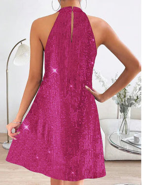 Elegant Halter Strapless Sequin Formal Dress Mimarta
