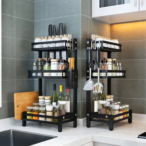 Stainless Steel Black Wall-Mounted Kitchen Knife Shelf Mimarta