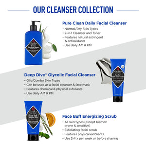 Jack Black Face Buff Energizing Scrub, 6 Fl Oz – Vitamin C & Mint – Deep Cleaning Pre-Shave Cleanser, Men’s Facial Scrub, Remove Oil, Dirt & Dead Skin, Men’s Cleanser, Hydrating Skincare 6 Fl Oz (Pack of 1) Rieworkes