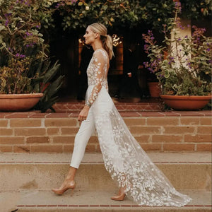 Elegant Wedding Jumpsuits For Brides Rieworkes