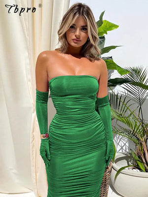 Strapless Backless Tight Dress Rieworkes