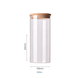 Bamboo-Covered Borosilicate Glass Food Storage Containers Rieworkes