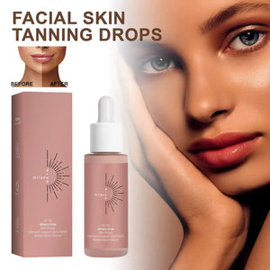 Tanning Face Serum Face Body Tanning Bed Outdoor Fine Line Repair Skin Serum Dark Bronzer Self Tanning Serum Drops Mimarta