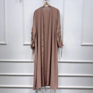 Patchwork Sleeved Cardigan Robe for Women Mimarta