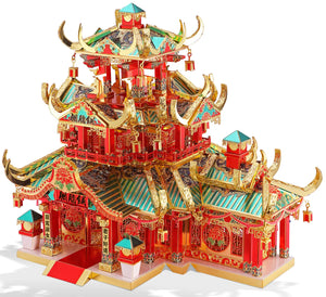 Piececool 3D Puzzles for Adults The Rouge Shop Chinese Traditional Building Model Kits Challenging Brain Teaser 3D Metal Puzzle Learning Toys Gift DIY Craft Home Decor - 253 Pcs Mimarta