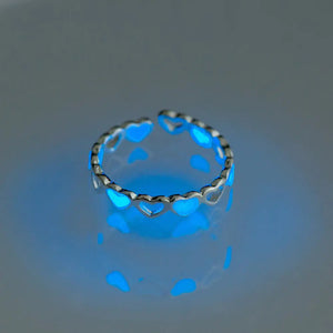 Personalized Glow-in-the-Dark Heart Adjustable Ring Mimarta