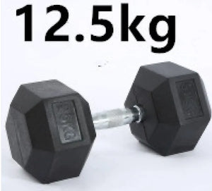 HexGrip Rubber-Coated Fixed Dumbbell Rieworkes