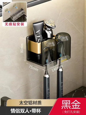 Wall-Mounted Toothbrush and Cup Holder for Bathroom Mimarta