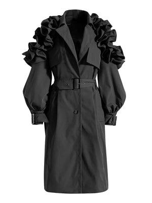 Ruffle Trench Coat Rieworkes