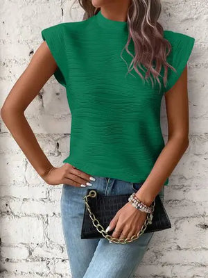 Terri Cap Sleeve Shirt- Rieworkes