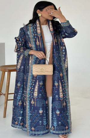 Pleated Print Plus Robe Mimarta