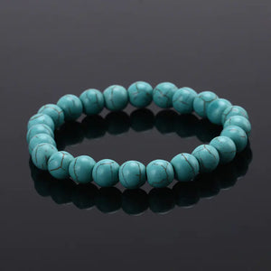 Elastic Beaded Bracelet with Natural Tiger Eye Stones Mimarta
