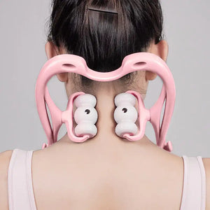 Neck Massager For Pain Relief Deep Tissue 360 Degree Neck Roller With 96 Pressure Point Neckbud Massage Roller For Neck Shoulder Waist Leg Foot Handheld Relaxer Tool Rieworkes