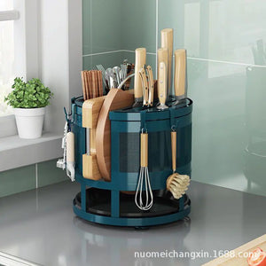 Rotating Kitchen Storage Rack for Utensils and Knives Mimarta