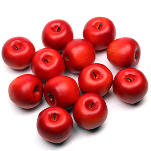 WsCrofts 12Pcs Artificial Apples Fake Fruit Faux Apples for Home Kitchen Table Fruit Bowl Decor Holiday Decorations Photography Props (Red) Mimarta