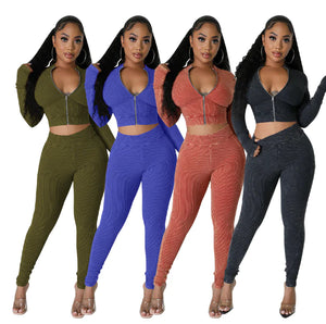 Women's Sexy V-Neck Blazer and Skirt Two-Piece Set Mimarta