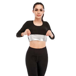 New Women's Long Sleeve Silver Sweat Yoga Set Mimarta