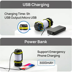 BossLamp Camp Lantern: Dual Light, Dual Power Rieworkes