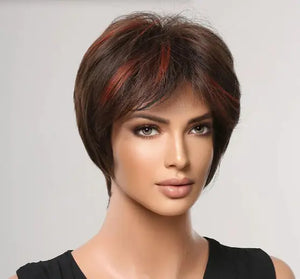 Natural Short Hair Women's Full-Head Wig Style Rieworkes