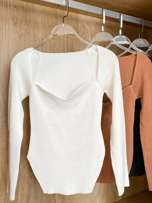 Woman's Long Sleeve Knitted Pullover Rieworkes