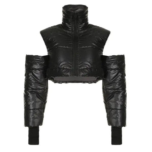 Cutout Cropped Puffer Jacket Rieworkes