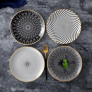 Geometric Pattern Ceramic Plate Rieworkes