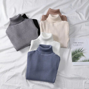 Women's Fitted Turtleneck Sweater for Fall/Winter Mimarta