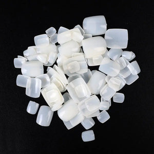 Natural White False Toe Nails Rieworkes