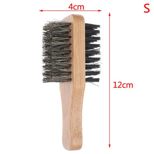 Men Boar Bristle Wooden Hair Brush Rieworkes