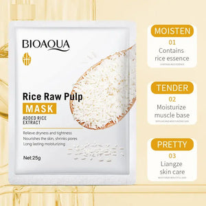 Bioaqua Face Care Sheet Masks Rice Nourishing Moisturizing Female Facial Beauty Product for Korean Skin One Piece Free Shipping Rieworkes