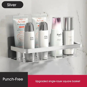 Easy Mount Bath Organizer: No-Drill Wall-Mounted Shelves Amazingly Happy Store