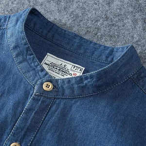 Plus Size Denim Shirt Men Rieworkes