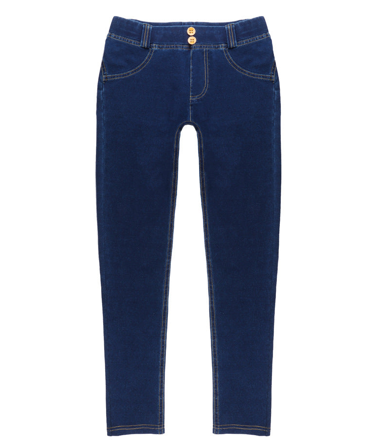 Love Hip Shaping Mid-Waist Yoga Denim Pants Mimarta