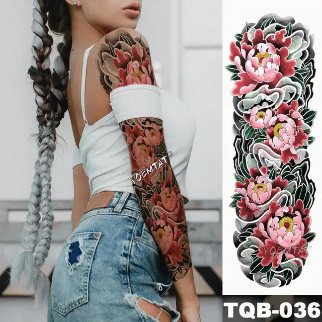 Full Temporary Tattoo Watercolor Sheets Rieworkes
