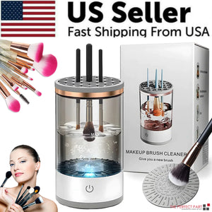 Automatic Brush Cleaner Electric Makeup Brush Cleaning Machine Fast Clean Dryer Rieworkes