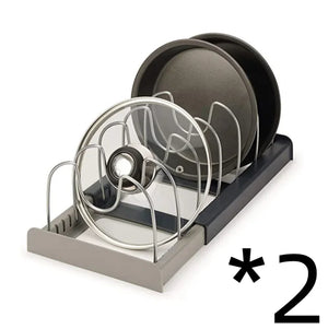 Stainless Steel Adjustable Pot Lid Rack Rieworkes