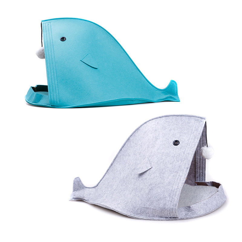 Washable Non-Woven Cat Bed, Shark Dog Bed, Foldable Pet Cave Mimarta