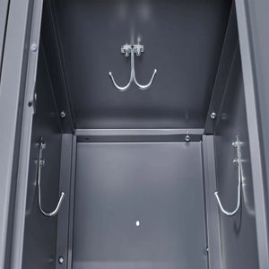 3 Employee Metal Lockers With 72 Inch High Locks, Home Gym Office, School Garage Lockers, Gray Rieworkes
