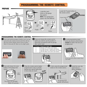 2 For Chamberlain LiftMaster Garage Door Opener Remote 893LM 953EV-P2 Learn Mimarta