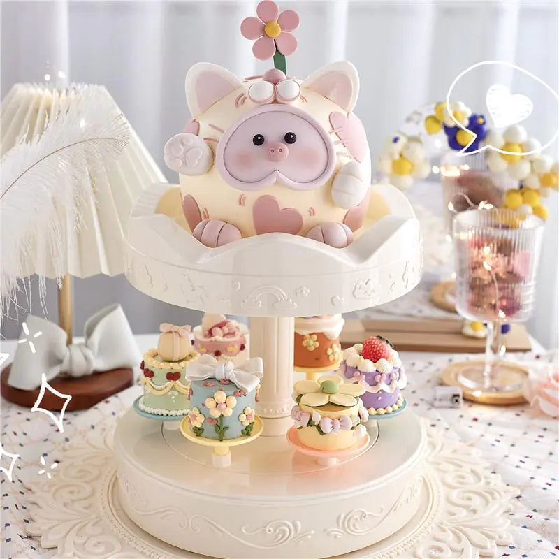 Automatic Rotating Carousel Cake Stand Machine Mimarta