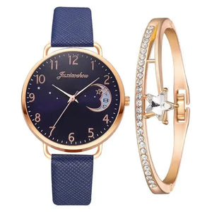 Moon Numbers Bracelet Watches Set Rieworkes