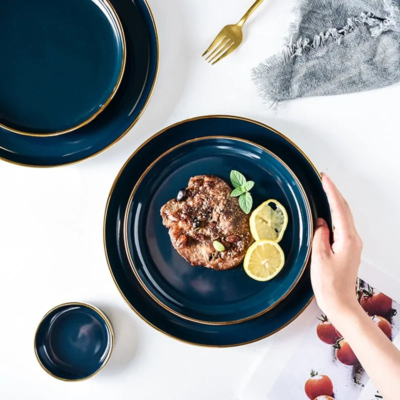 Blue Porcelain Dinner Plates Rieworkes