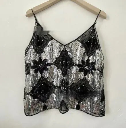 Women's Embroidered Sequin Beaded Sling Rieworkes